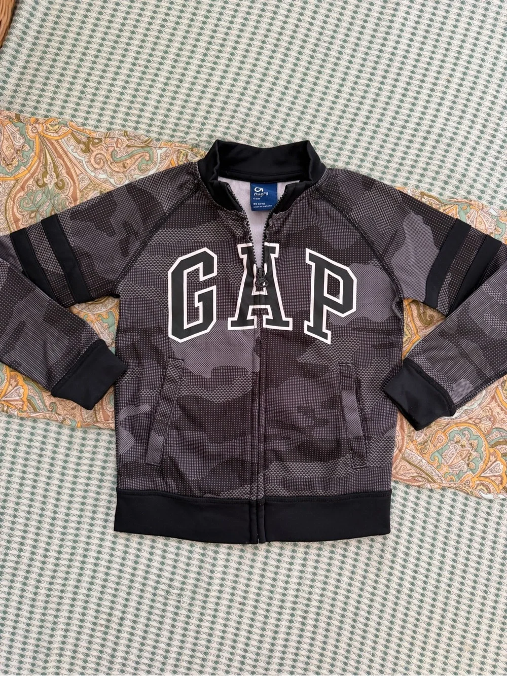 Gap Kids GapFit Logo Zip Sweater Jacket Track Jacket Boys Size XS